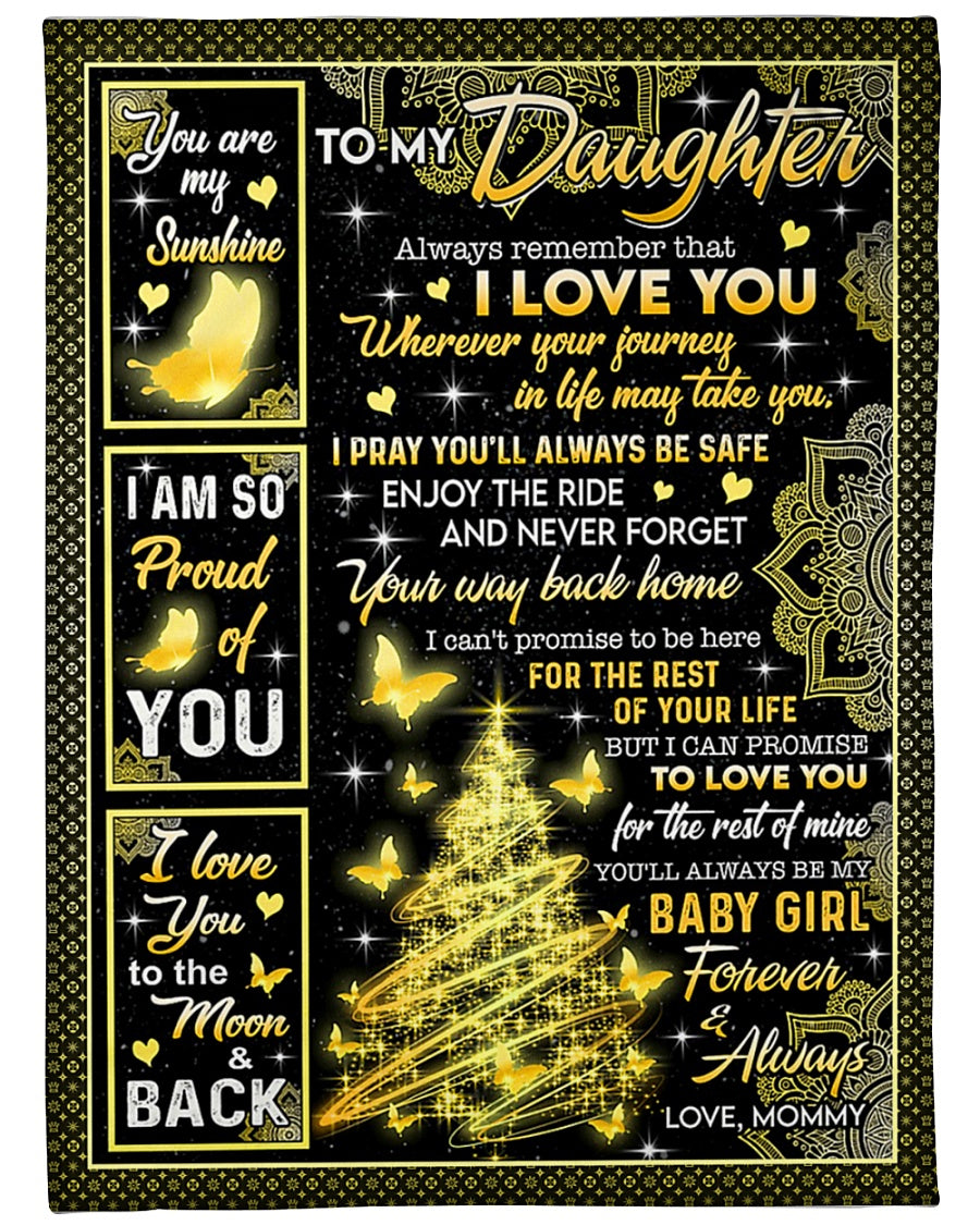 Family I Am So Proud Of You Daughter Gift Christmas Flannel Blanket For Bed Sofa And Reading Nook Decor