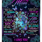 Floral I Love You With All My Heart Mother Flannel Blanket For Bed Sofa And Reading Nook Decor