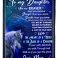Wolf Believe In Yourself Daughter Gift Flannel Blanket For Bed Sofa And Reading Nook Decor