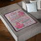 Flamingo Positive Encouragement Message Daughter Gift Flannel Blanket For Living Room And Bedroom Styling