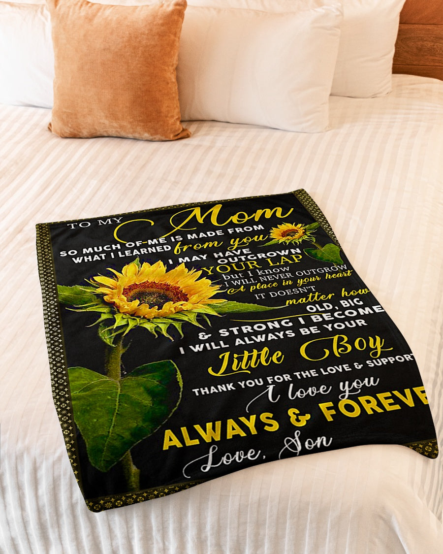 Sunflower Deep Appreciation Message Little Boy Flannel Blanket For Soft Bed Couch And Home Comfort