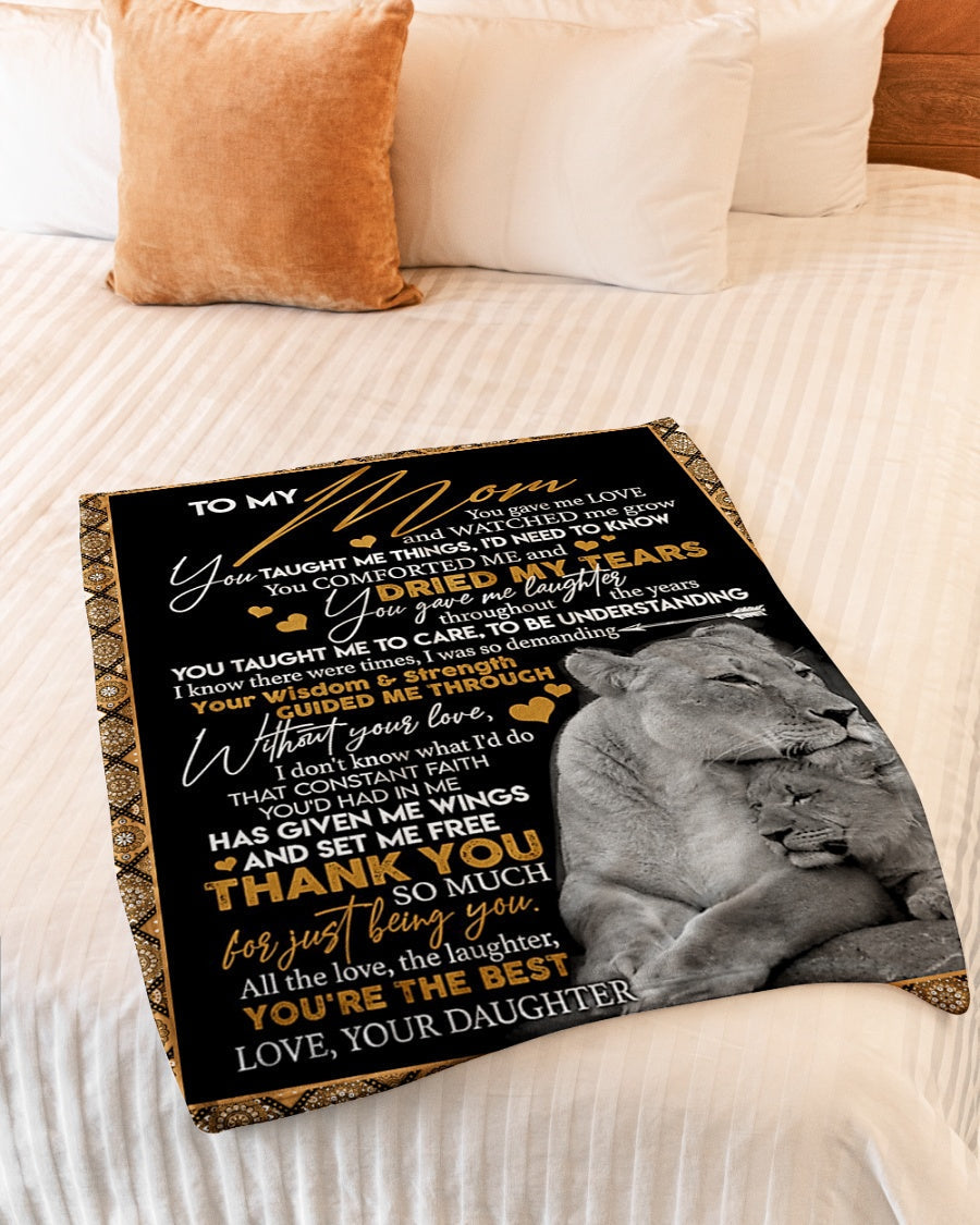 Lion I Love You With All My Heart Thank You Flannel Blanket For Soft Bed Couch And Home Comfort