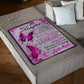 Family It's Hard To Find Words To Tell You Mom To Daughter Pink Flannel Blanket For Living Room And Bedroom Styling