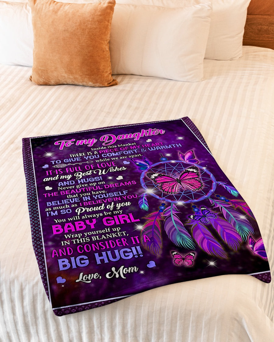 Butterfly It Is Full Of Love Daughter Gift Flannel Blanket For Soft Bed Couch And Home Comfort