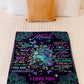 Floral I Love You With All My Heart Mother Flannel Blanket For Relaxing At Home And Travel