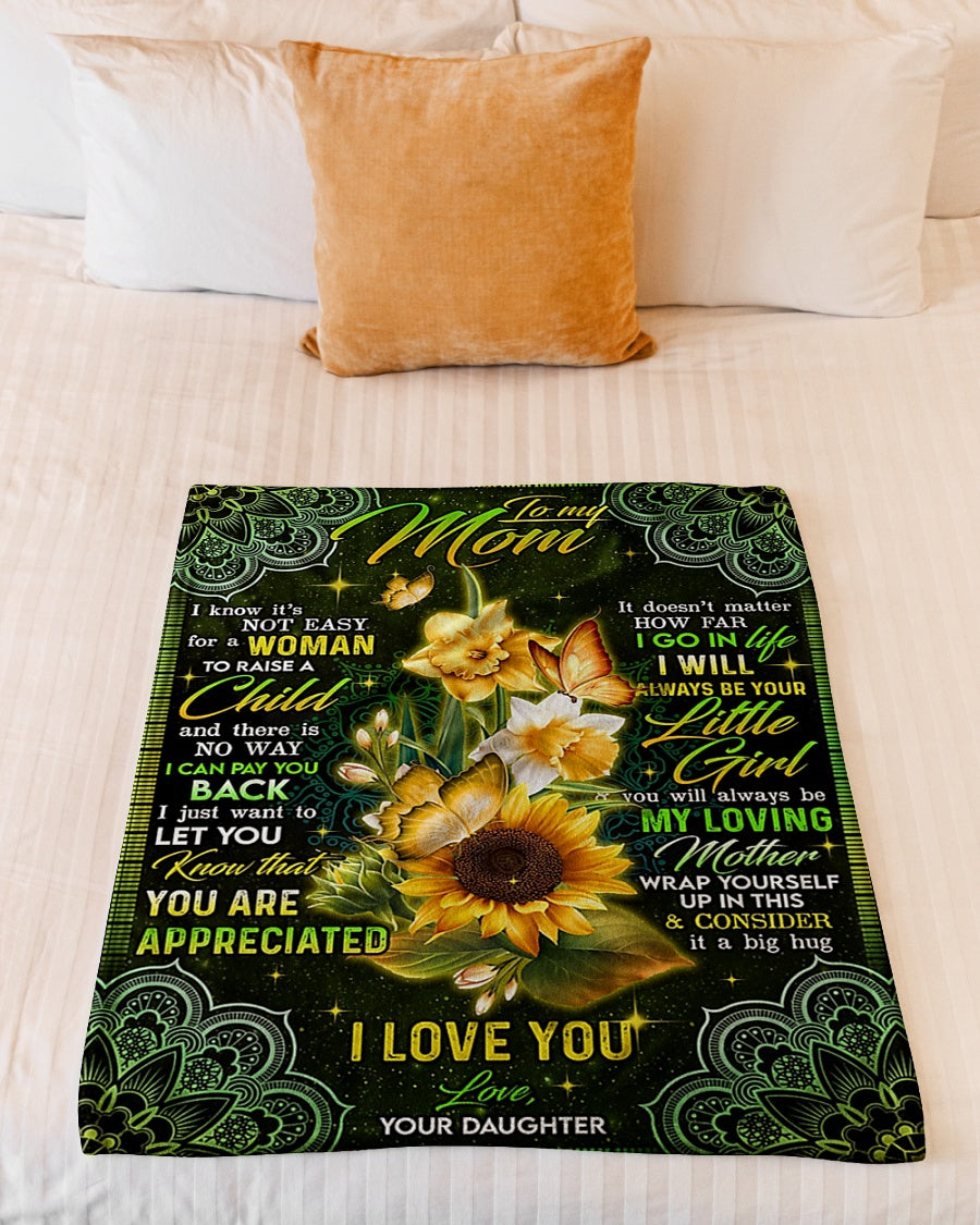 Sunflower Will Always Be The Greatest Mom Flannel Blanket For Relaxing At Home And Travel