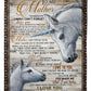 Horse Lifelong Love Message Flannel Blanket For Bed Sofa And Reading Nook Decor