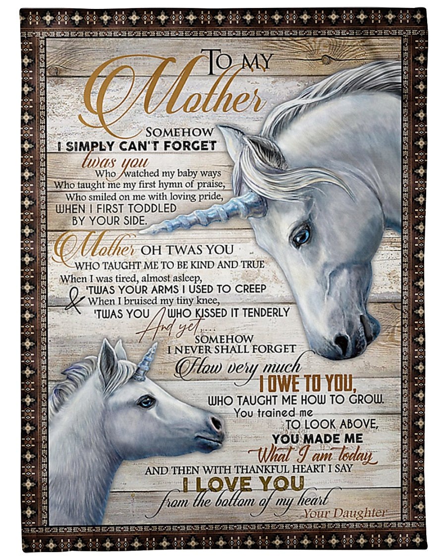 Horse Lifelong Love Message Flannel Blanket For Bed Sofa And Reading Nook Decor