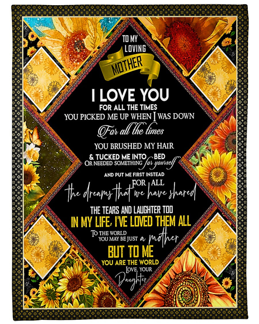 Sunflower You Will Always Be My Mother In My Life Flannel Blanket For Bed Sofa And Reading Nook Decor
