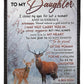 Deer My Heart Daughter Gift Flannel Blanket For Bed Sofa And Reading Nook Decor