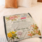 Family To My Mother For Mother Rose Letter Flannel Blanket For Soft Bed Couch And Home Comfort