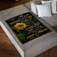 Sunflower Deep Appreciation Message Little Boy Flannel Blanket For Living Room And Bedroom Styling