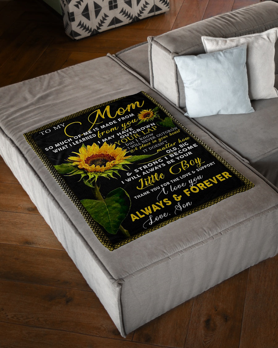 Sunflower Deep Appreciation Message Little Boy Flannel Blanket For Living Room And Bedroom Styling