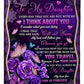 Butterfly I Think About You Daughter Gift Flannel Blanket For Bed Sofa And Reading Nook Decor