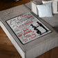 Family I Love You With All My Heart Mother Flannel Blanket For Living Room And Bedroom Styling