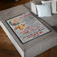 Family Love I'm Proud Of You Daughter Gift Flannel Blanket For Living Room And Bedroom Styling