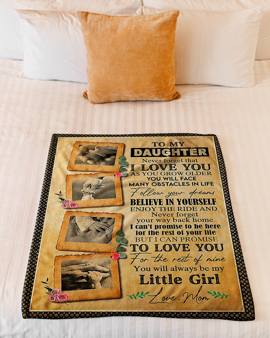 Family Dream Big Encouragement Daughter Gift Flannel Blanket For Relaxing At Home And Travel
