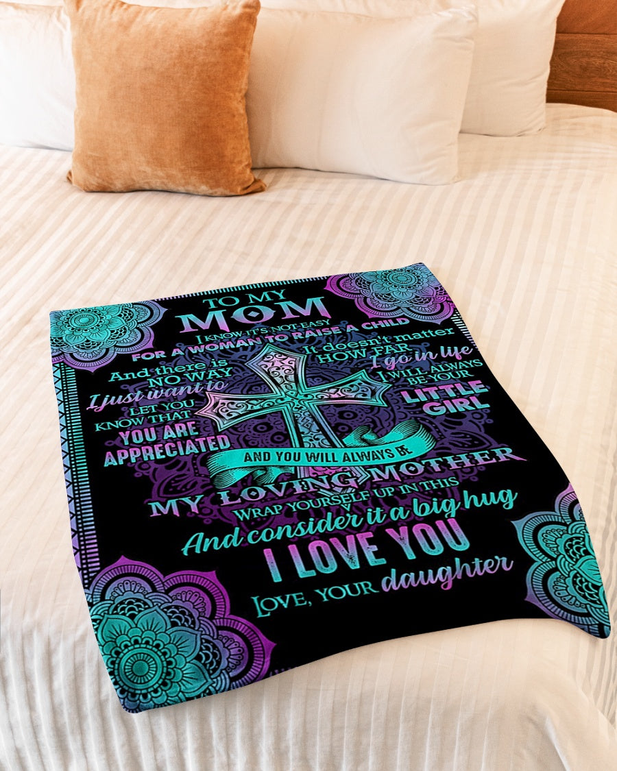 God I Love You With All My Heart Mother Flannel Blanket For Soft Bed Couch And Home Comfort