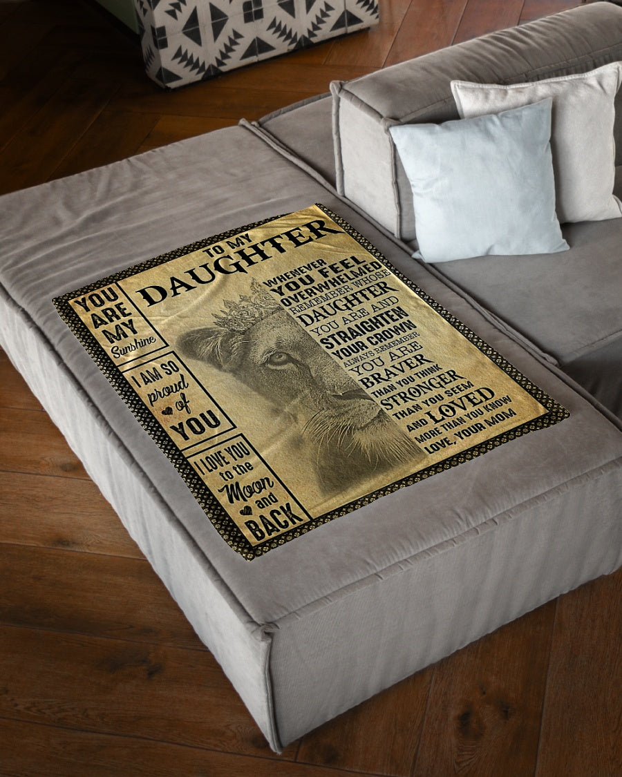 Lion Warm Sunshine Love Mom To Daughter Flannel Blanket For Living Room And Bedroom Styling