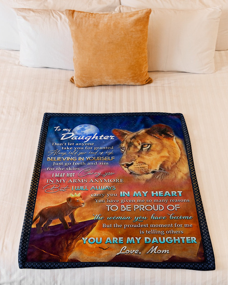 Lion Believing In Yourself Lovely Flannel Blanket For Relaxing At Home And Travel