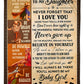 Family Never Forget That I Love You Mom To Daughter Flannel Blanket For Bed Sofa And Reading Nook Decor