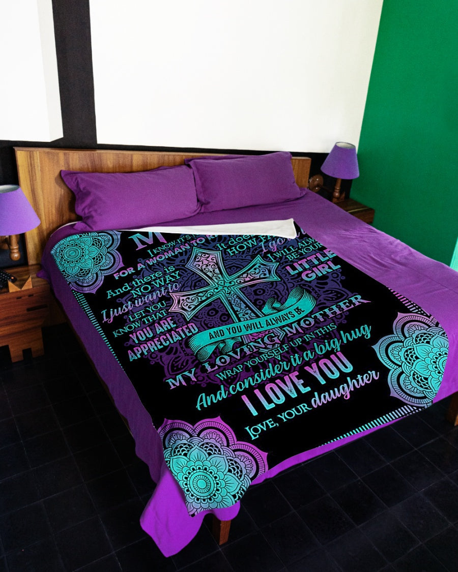 God I Love You With All My Heart Mother Flannel Blanket For Cozy Home Lounging And Gifting