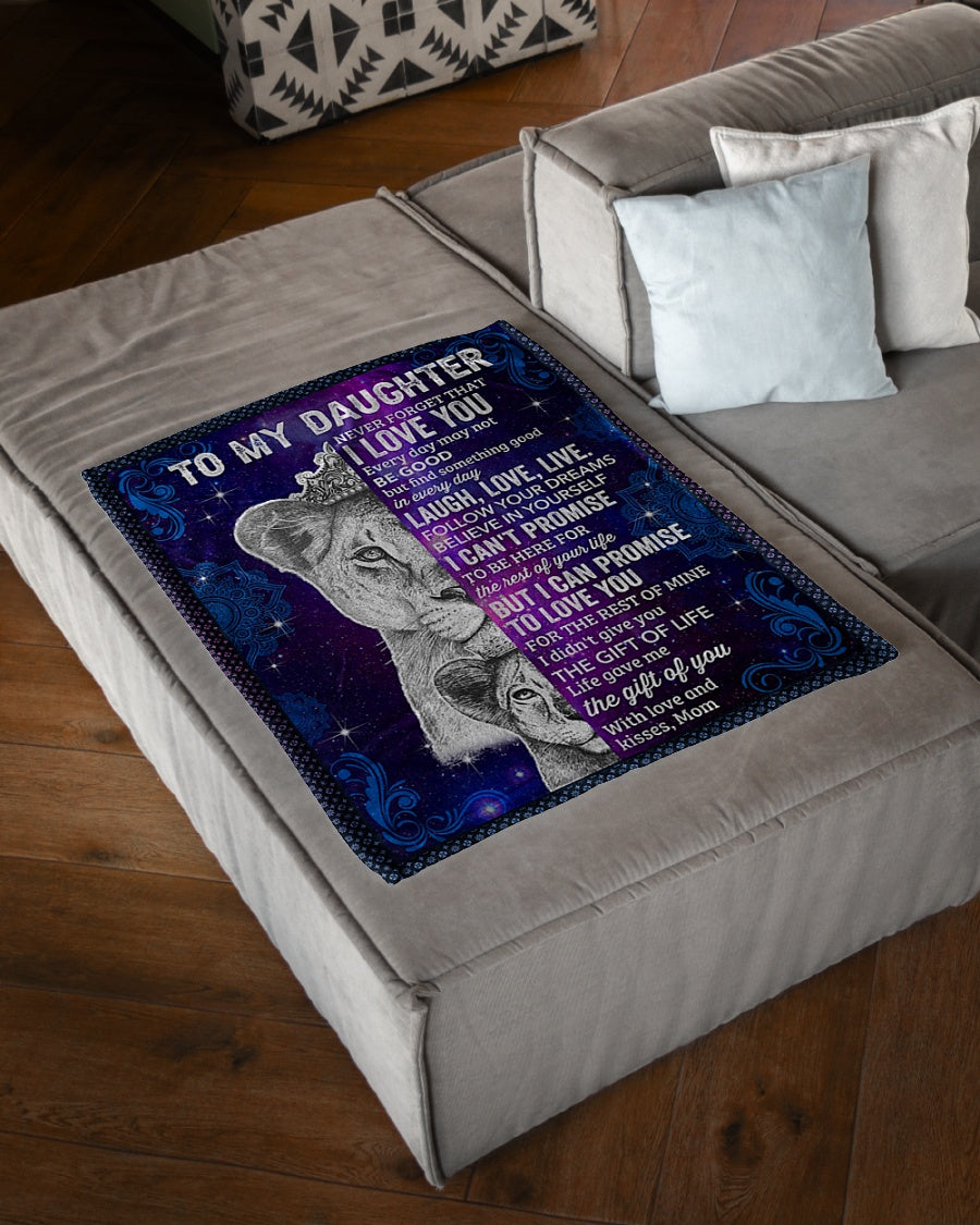 Tiger Never Forget That I Love You Mom To Daughter Flannel Blanket For Living Room And Bedroom Styling