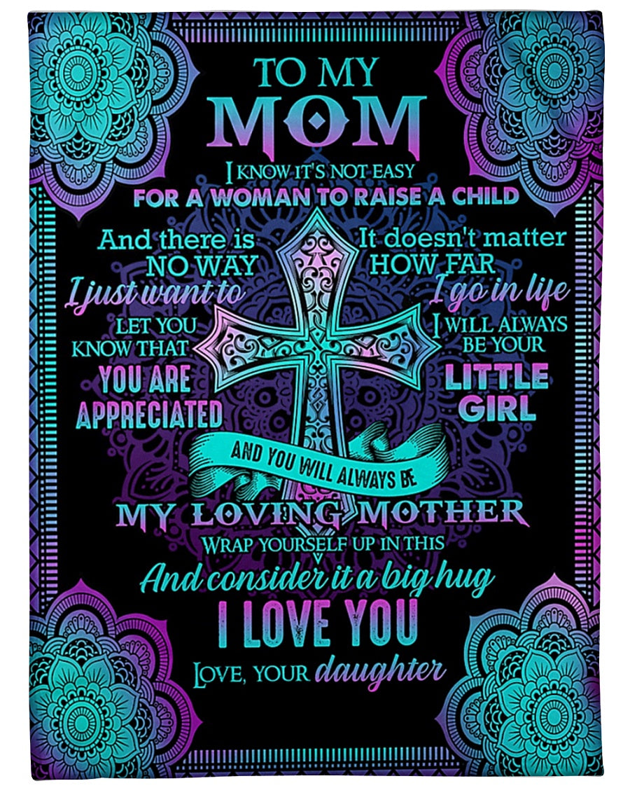 God I Love You With All My Heart Mother Flannel Blanket For Bed Sofa And Reading Nook Decor