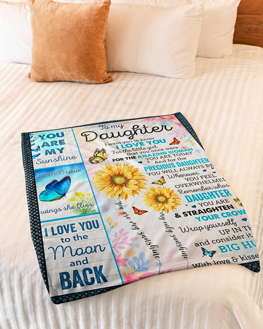 Sunflower I Want You To Know I Love You Mom To Daughter Flannel Blanket For Soft Bed Couch And Home Comfort