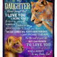 Lion Believe In Yourself Daughter Gift Flannel Blanket For Bedroom Couch And Daily Comfort