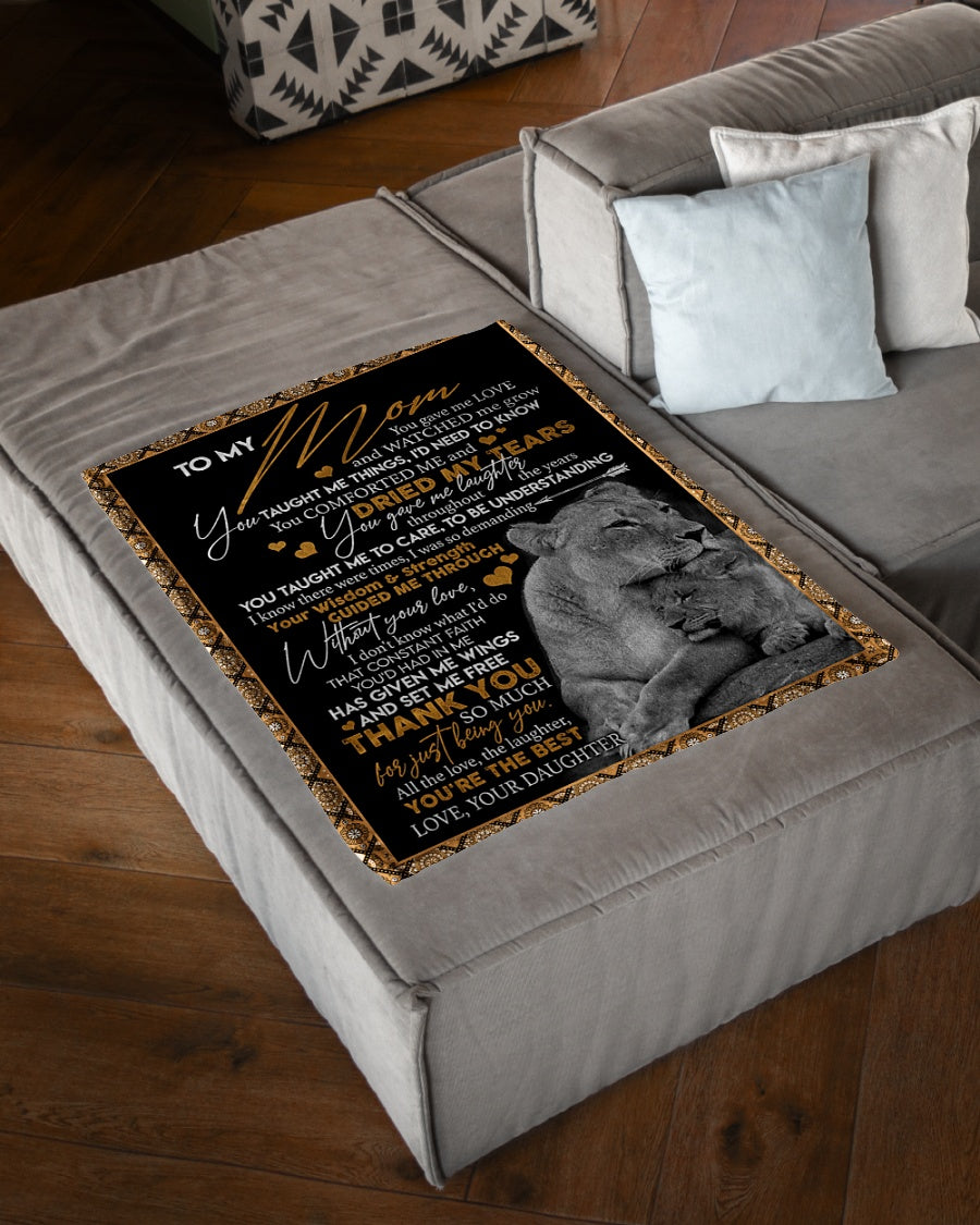 Lion I Love You With All My Heart Thank You Flannel Blanket For Living Room And Bedroom Styling