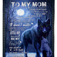 Wolf To My Mom Little Boy Flannel Blanket For Bed Sofa And Reading Nook Decor