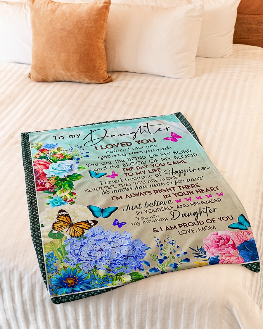 Flower I Loved You Daughter Gift Flannel Blanket For Soft Bed Couch And Home Comfort