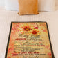 Sunflower Lifelong Love Message Flannel Blanket For Relaxing At Home And Travel