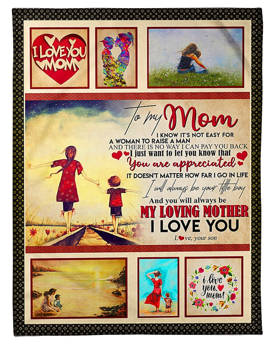 Family To My Mom You Are Appreciated 50 x 60 Inch Flannel Blanket For Cozy Bedroom And Sofa Decor