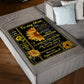 Sunflower Inspiring Family Hero Message Mother Flannel Blanket For Living Room And Bedroom Styling
