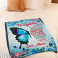 Butterfly Warm Sunshine Love Daughter Gift Flannel Blanket For Soft Bed Couch And Home Comfort
