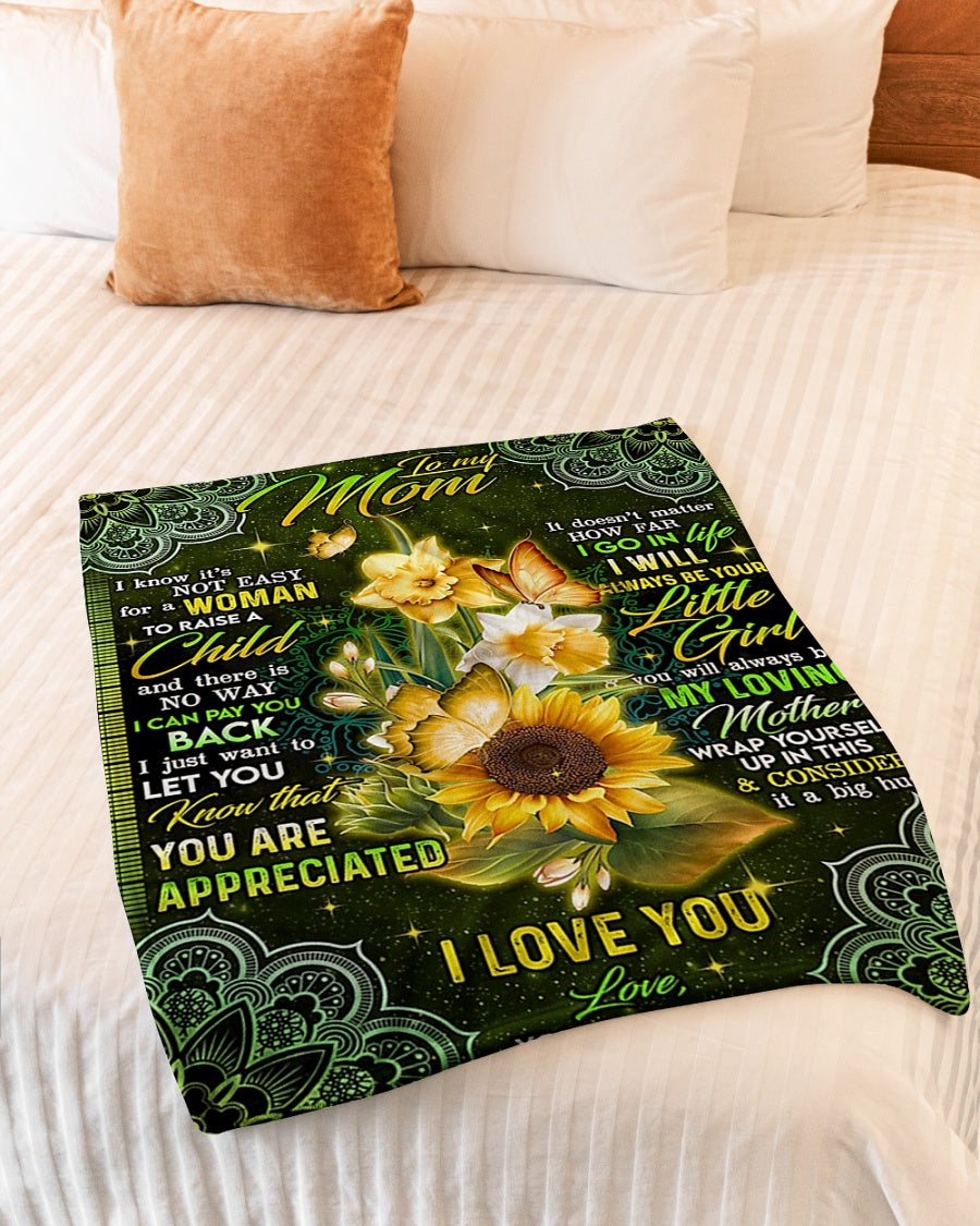 Sunflower Will Always Be The Greatest Mom Flannel Blanket For Soft Bed Couch And Home Comfort
