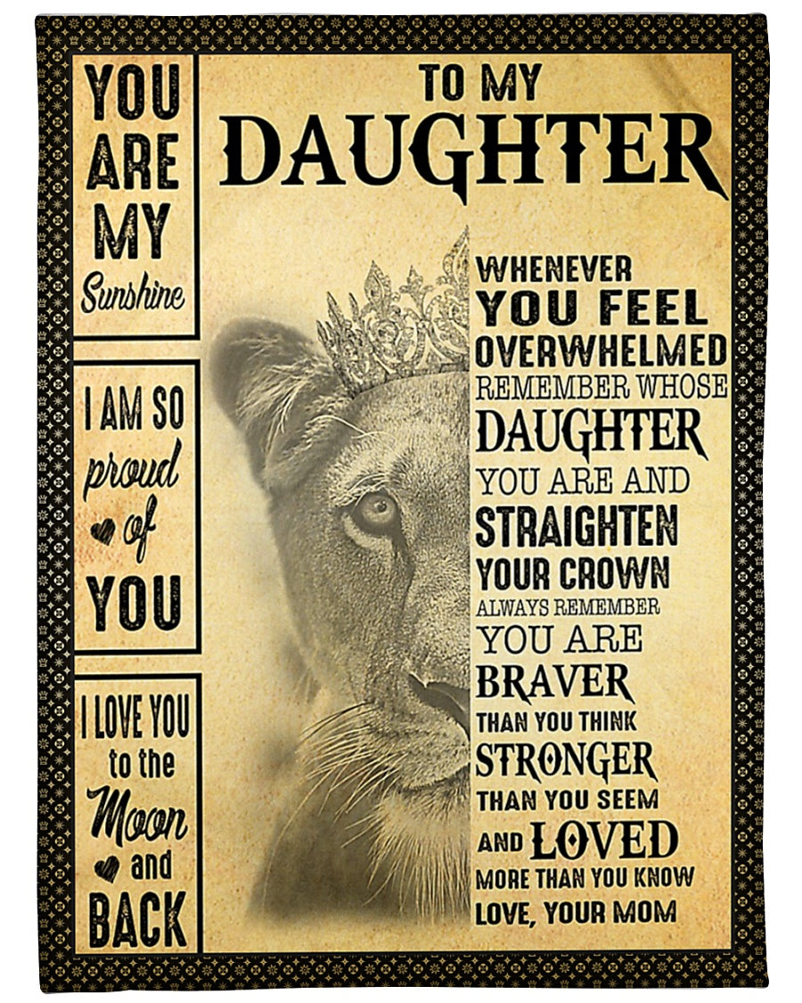 Lion Warm Sunshine Love Mom To Daughter Flannel Blanket For Bed Sofa And Reading Nook Decor