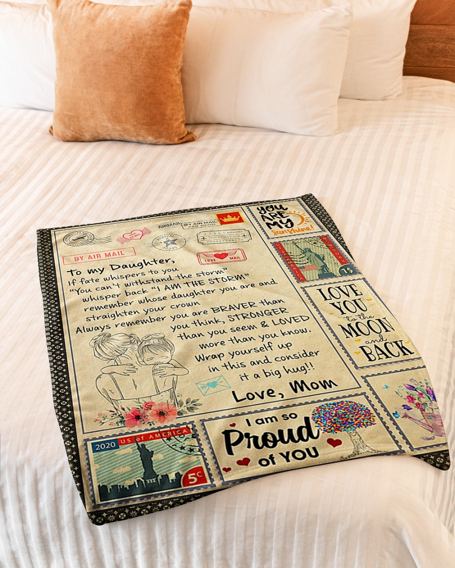Family If Fate Whispers To You Mom To Daughter Flannel Blanket For Soft Bed Couch And Home Comfort