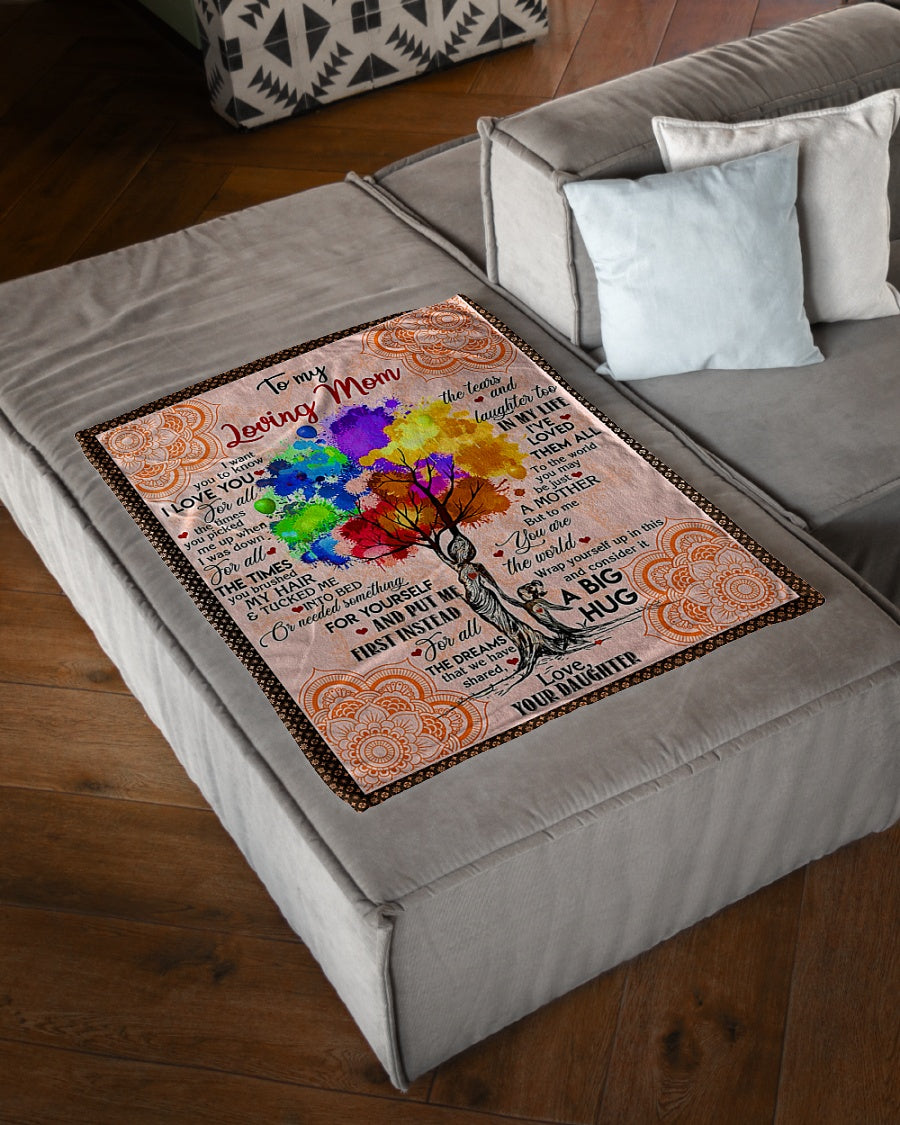 Family Lifelong Love Message Flannel Blanket For Living Room And Bedroom Styling