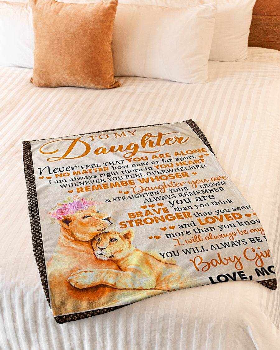Tiger Never Feel That You Are Alone Mom To Daughter Flannel Blanket For Soft Bed Couch And Home Comfort