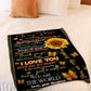 Sunflower To My Mom Flannel Blanket For Soft Bed Couch And Home Comfort