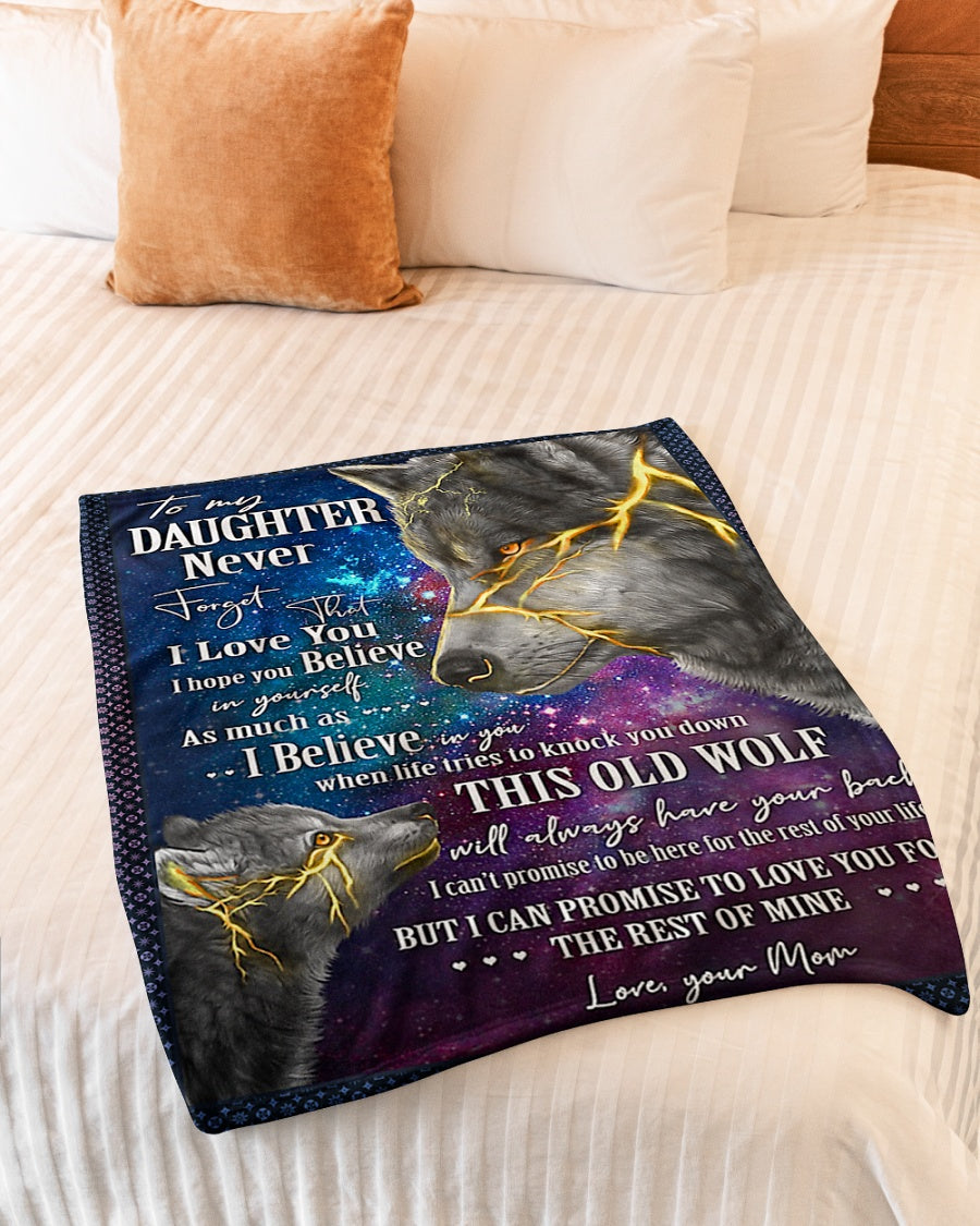 Wolf Believe In Yourself I Love You Flannel Blanket For Soft Bed Couch And Home Comfort