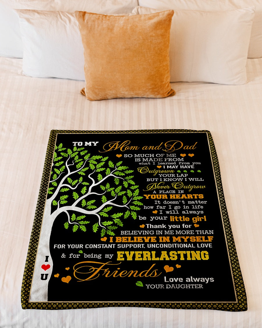 Family Tree Beloved Mother Message Flannel Blanket For Relaxing At Home And Travel
