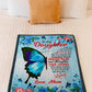 Butterfly Warm Sunshine Love Daughter Gift Flannel Blanket For Relaxing At Home And Travel