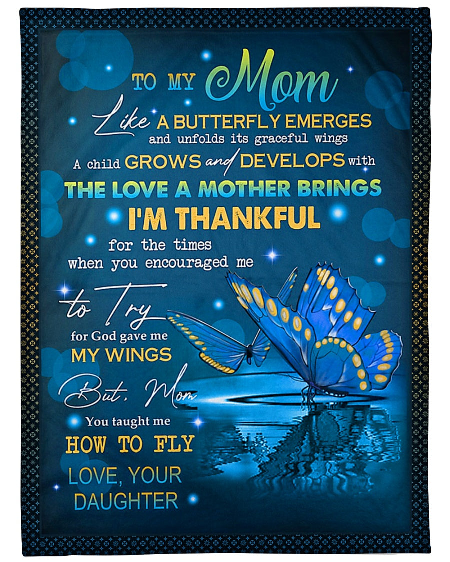 Butterfly You Are The Best Mother Flannel Blanket For Cozy Home Lounging And Gifting