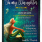 Mermaid You Are The Gift From The Heavens Mom To Daughter Flannel Blanket For Bed Sofa And Reading Nook Decor