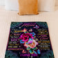 Rose I Love You With All My Heart My Loving Mother Flannel Blanket For Relaxing At Home And Travel
