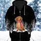 Dachshund Love Snow Dog Art – 3D Hoodie